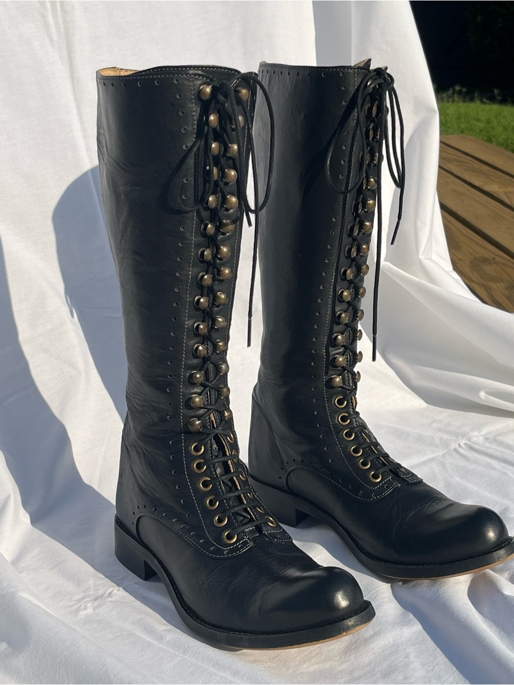 John Fluevog Michelle Lace Up Boots, Women’s 8 M Retired Style Mint EUC
